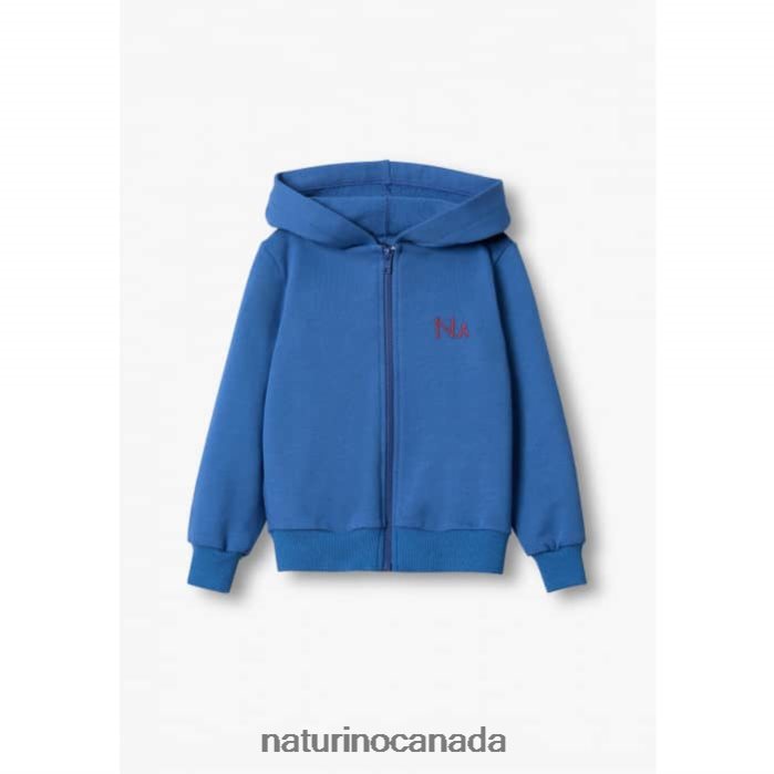 Kids NORMAN Z2N0TL606 Naturino Cotton Sweatshirt Blue