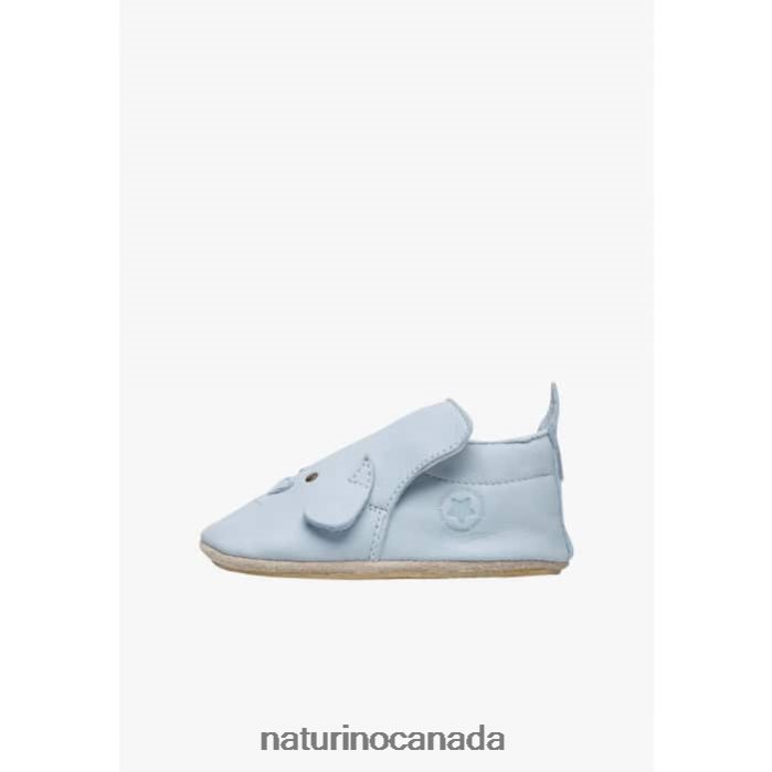 Baby DLIN Z2N0TL8 Naturino Crib Shoes with Doggie Patch Light Blue