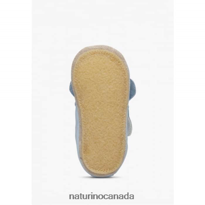 Baby DLIN Z2N0TL8 Naturino Crib Shoes with Doggie Patch Light Blue