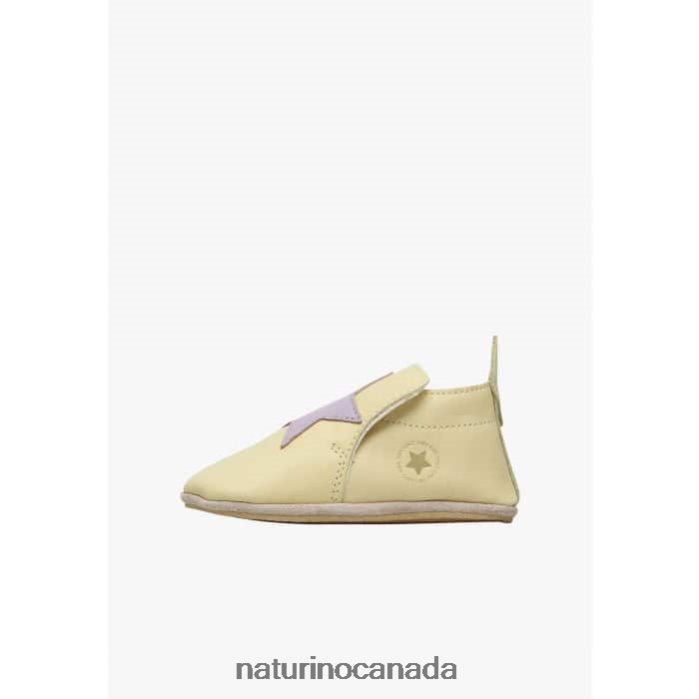 Baby MYJY Z2N0TL17 Naturino Leather Crib Shoes Yellow