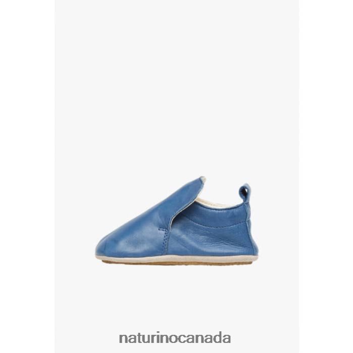 Baby PLUMARD Z2N0TL1 Naturino Nappa Leather Crib Shoes Blue