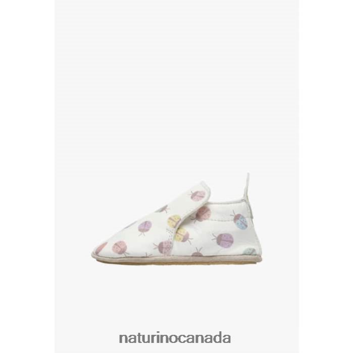 Baby PLUMARD Z2N0TL6 Naturino Crib Shoes with Ladybug Print Cream