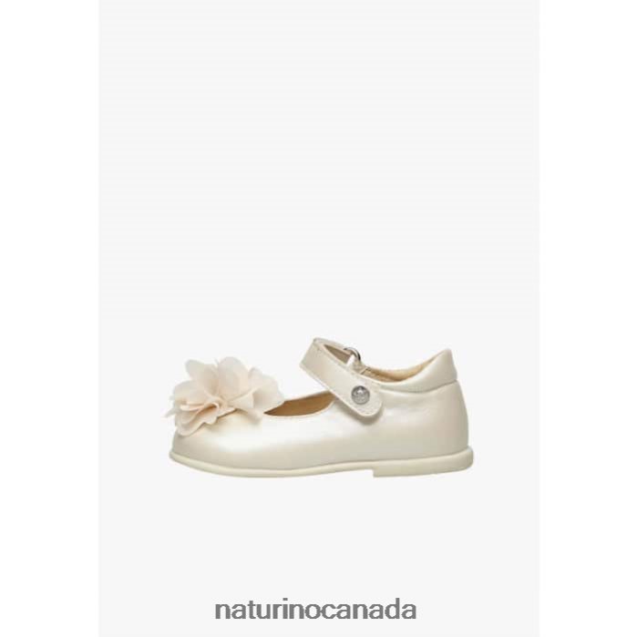 Kids PENNILY Z2N0TL529 Naturino Leather Ballerinas Beige