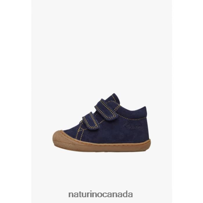Kids COCOON VL Z2N0TL255 Naturino Suede First Steps Shoes Navy