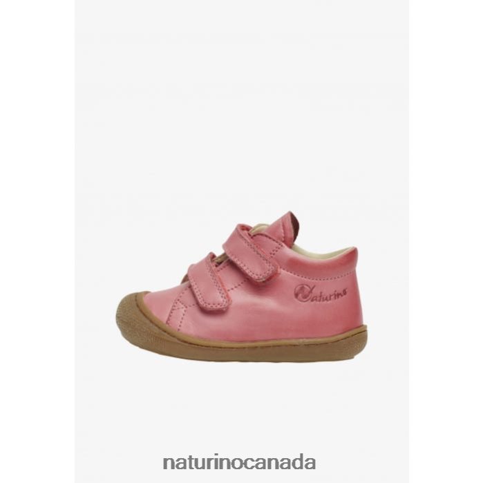 Kids COCOON VL Z2N0TL266 Naturino First Steps Shoes In Nappa Leather Pink