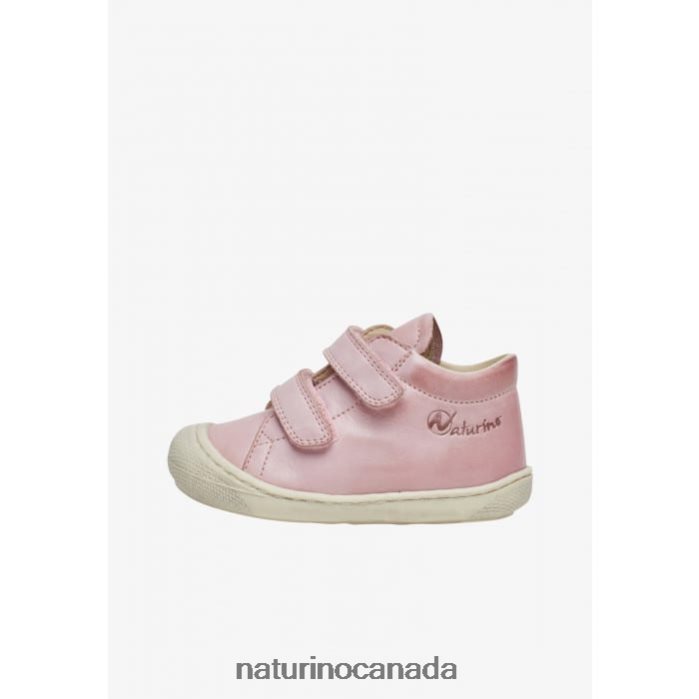 Kids COCOON VL Z2N0TL267 Naturino First Steps Shoes In Nappa Leather Pink