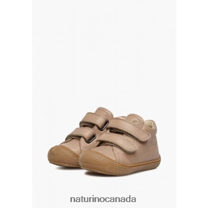 Kids COCOON VL Z2N0TL268 Naturino First Steps Shoes In Nappa Leather Dove Grey