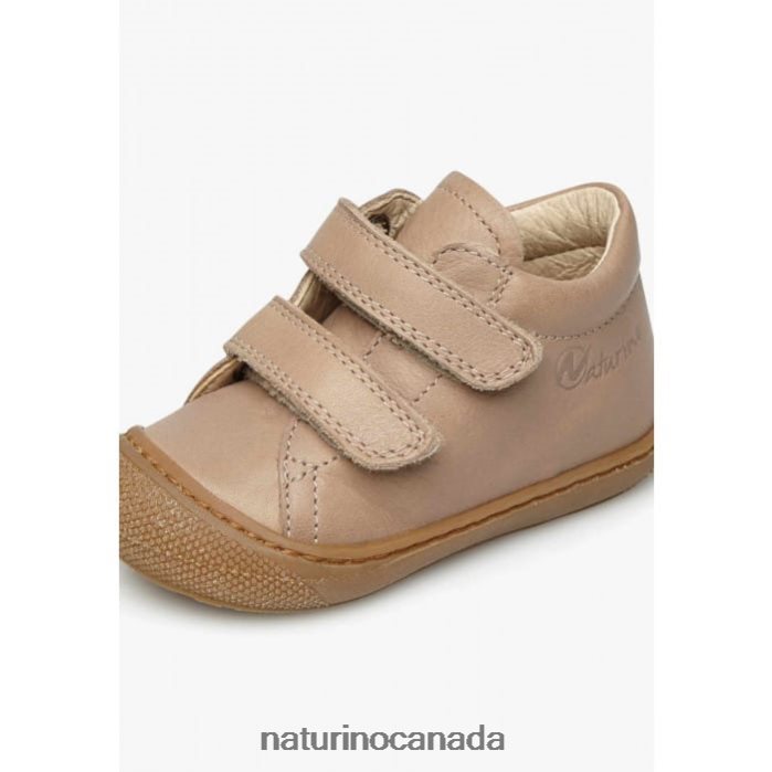 Kids COCOON VL Z2N0TL268 Naturino First Steps Shoes In Nappa Leather Dove Grey