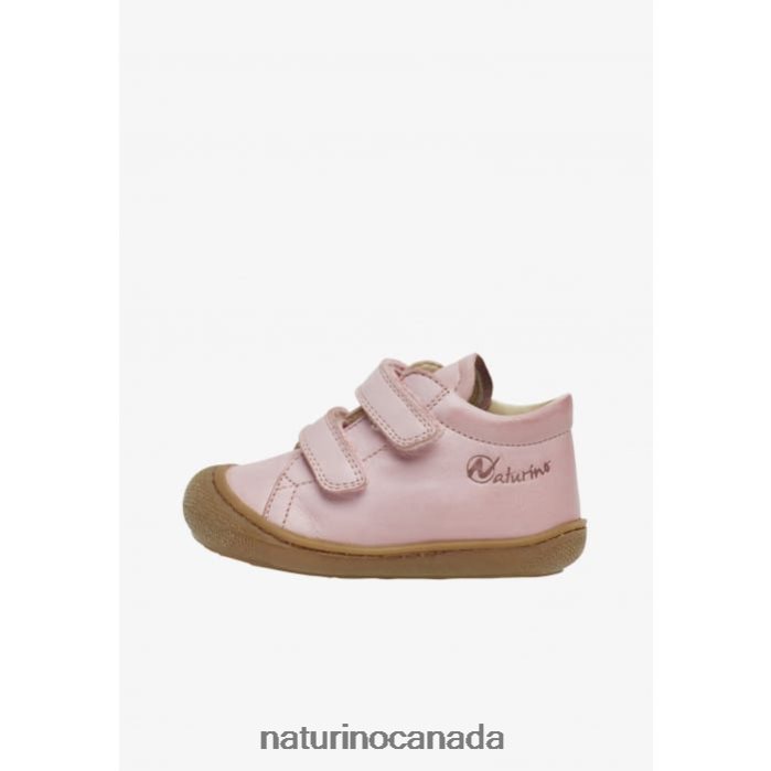 Kids COCOON VL Z2N0TL269 Naturino First Steps Shoes In Nappa Leather Candy Pink