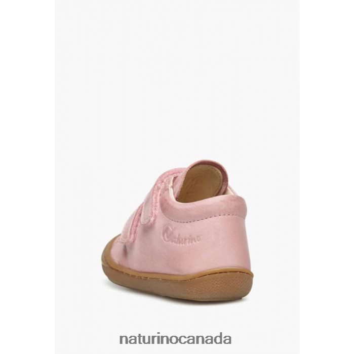 Kids COCOON VL Z2N0TL269 Naturino First Steps Shoes In Nappa Leather Candy Pink