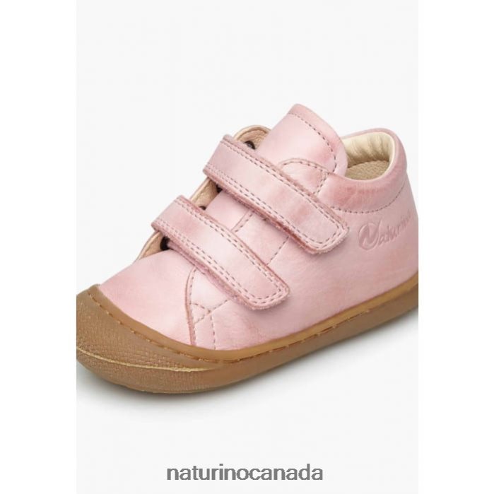 Kids COCOON VL Z2N0TL269 Naturino First Steps Shoes In Nappa Leather Candy Pink