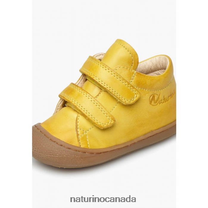 Kids COCOON VL Z2N0TL276 Naturino First Steps Shoes In Nappa Leather Yellow