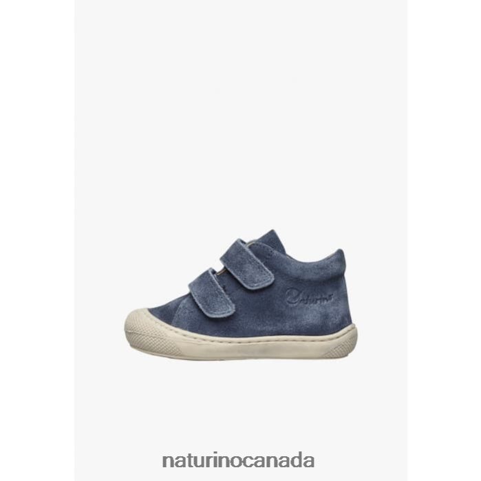 Kids COCOON VL Z2N0TL327 Naturino First Steps Shoes In Suede Delave Navy
