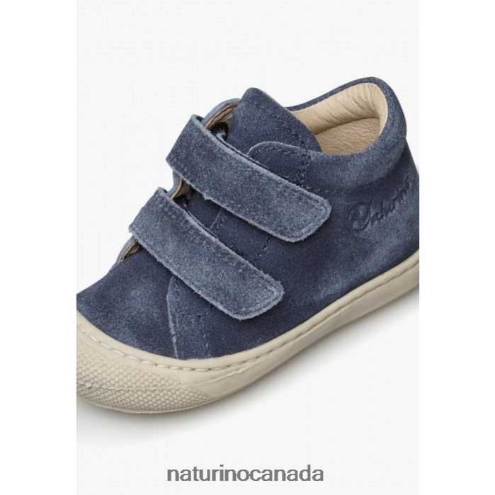 Kids COCOON VL Z2N0TL327 Naturino First Steps Shoes In Suede Delave Navy