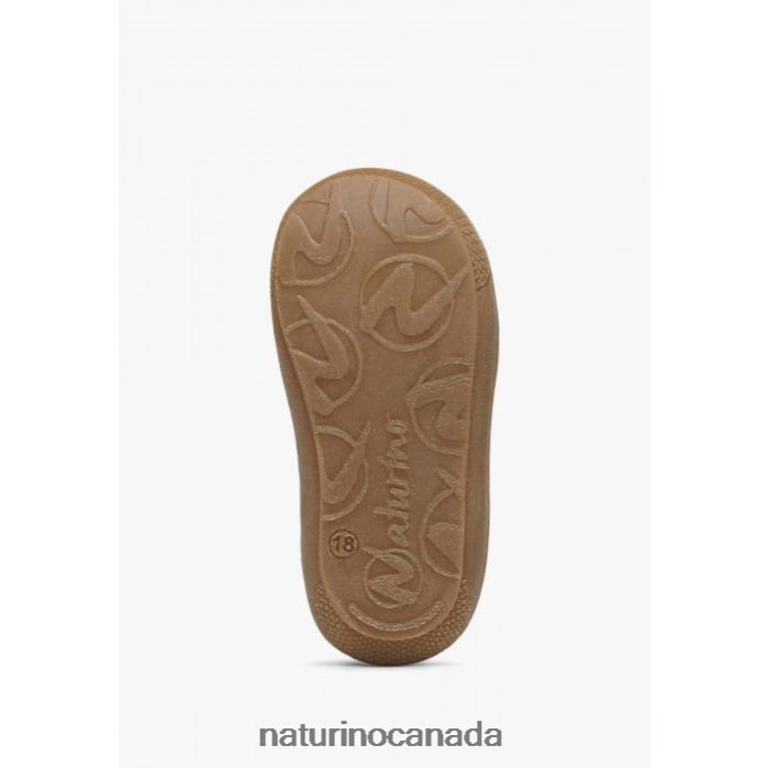 Kids COCOON Z2N0TL256 Naturino Leather First Step Shoes with Reptile Print Powder Pink