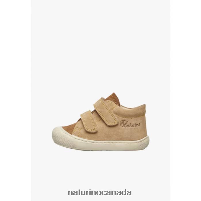 Kids COCOON VL Z2N0TL103 Naturino Suede First Steps Shoes Beige