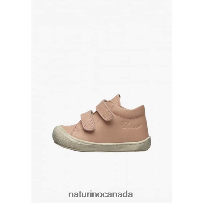 Kids COCOON VL Z2N0TL117 Naturino First Steps Shoes In Nappa Leather Antique Pink