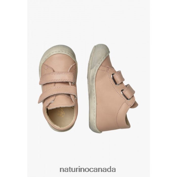 Kids COCOON VL Z2N0TL117 Naturino First Steps Shoes In Nappa Leather Antique Pink