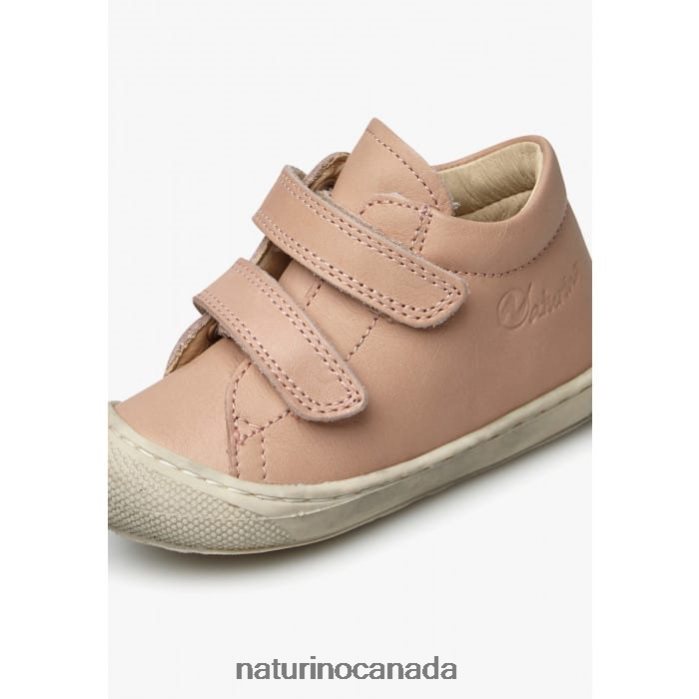 Kids COCOON VL Z2N0TL117 Naturino First Steps Shoes In Nappa Leather Antique Pink