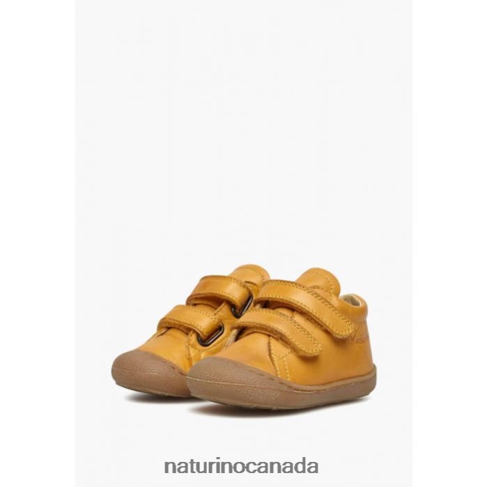 Kids COCOON VL Z2N0TL120 Naturino First Steps Shoes In Nappa Leather Pumpkin