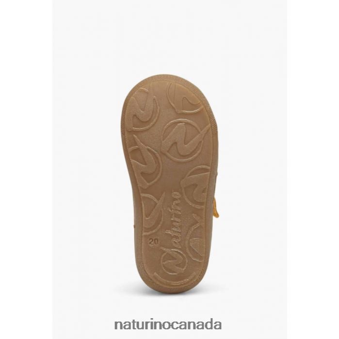 Kids COCOON VL Z2N0TL120 Naturino First Steps Shoes In Nappa Leather Pumpkin