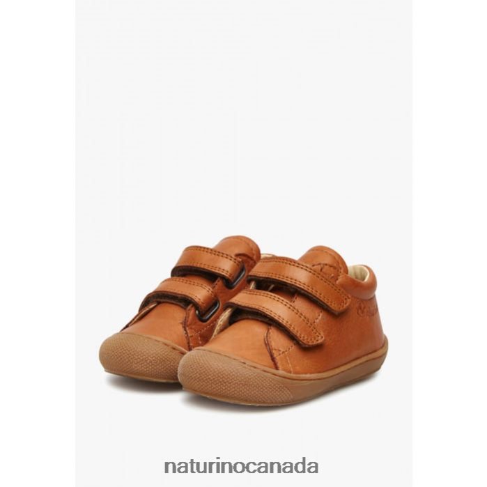 Kids COCOON VL Z2N0TL134 Naturino First Steps Shoes In Nappa Leather Beige