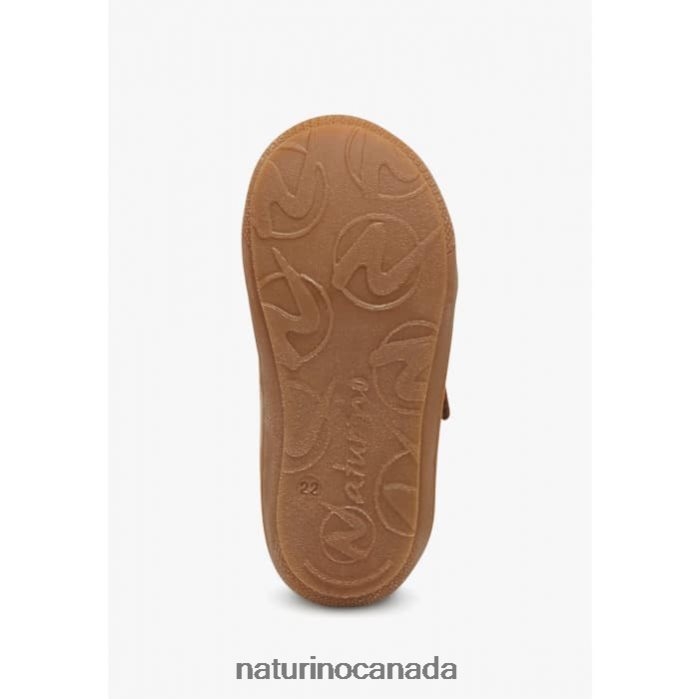 Kids COCOON VL Z2N0TL134 Naturino First Steps Shoes In Nappa Leather Beige