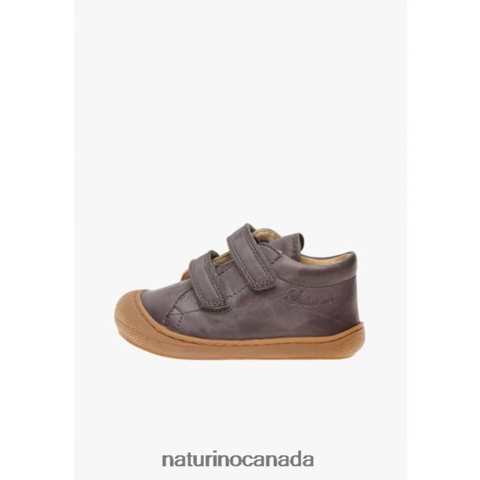 Kids COCOON VL Z2N0TL135 Naturino First Steps Shoes In Nappa Leather Grey