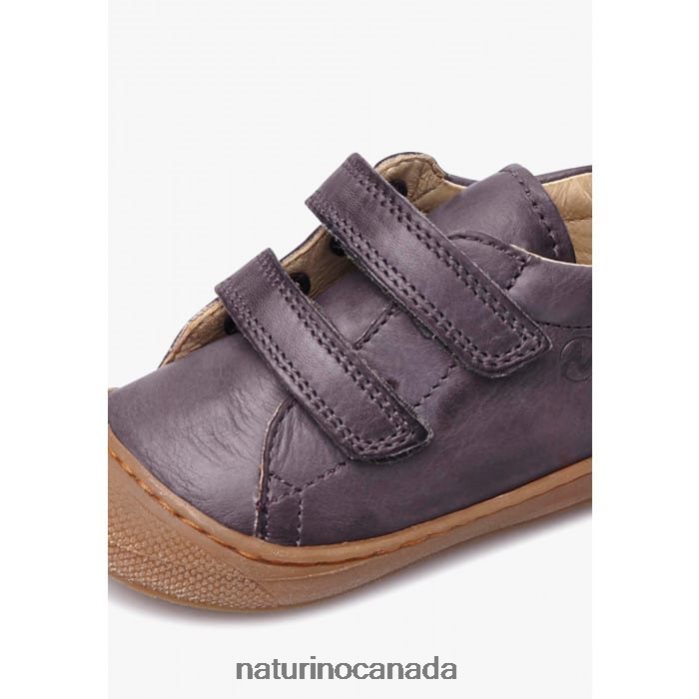 Kids COCOON VL Z2N0TL135 Naturino First Steps Shoes In Nappa Leather Grey