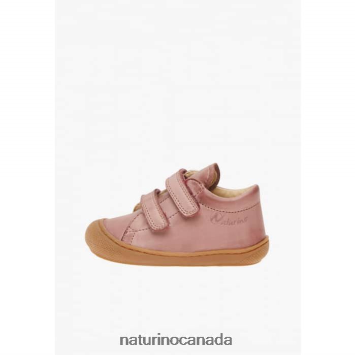 Kids COCOON VL Z2N0TL137 Naturino First Steps Shoes In Nappa Leather Antique Pink