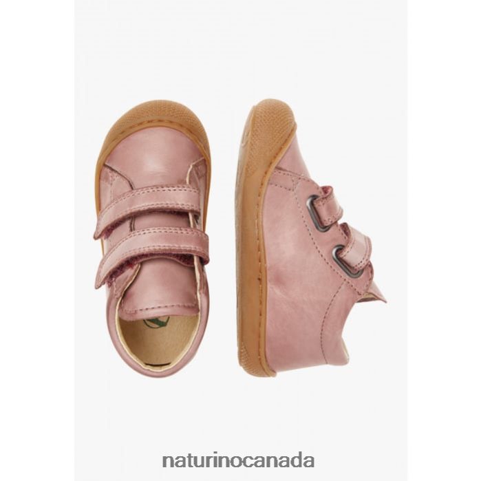 Kids COCOON VL Z2N0TL137 Naturino First Steps Shoes In Nappa Leather Antique Pink