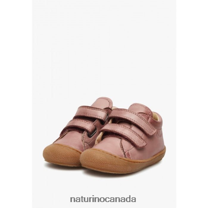 Kids COCOON VL Z2N0TL137 Naturino First Steps Shoes In Nappa Leather Antique Pink