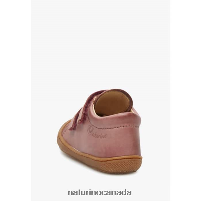 Kids COCOON VL Z2N0TL137 Naturino First Steps Shoes In Nappa Leather Antique Pink