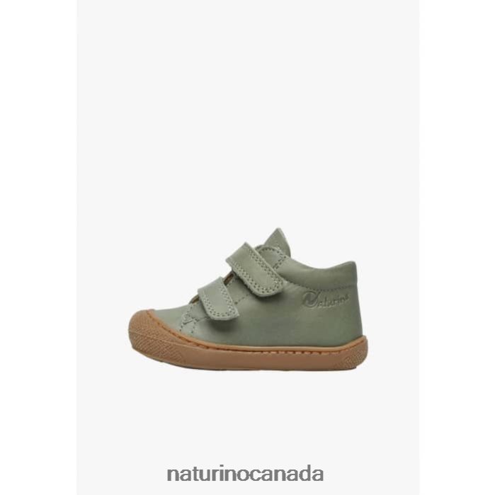 Kids COCOON VL Z2N0TL151 Naturino First Steps Shoes In Nappa Leather Light Green