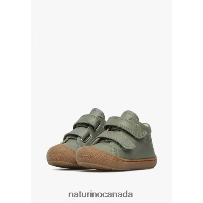 Kids COCOON VL Z2N0TL151 Naturino First Steps Shoes In Nappa Leather Light Green