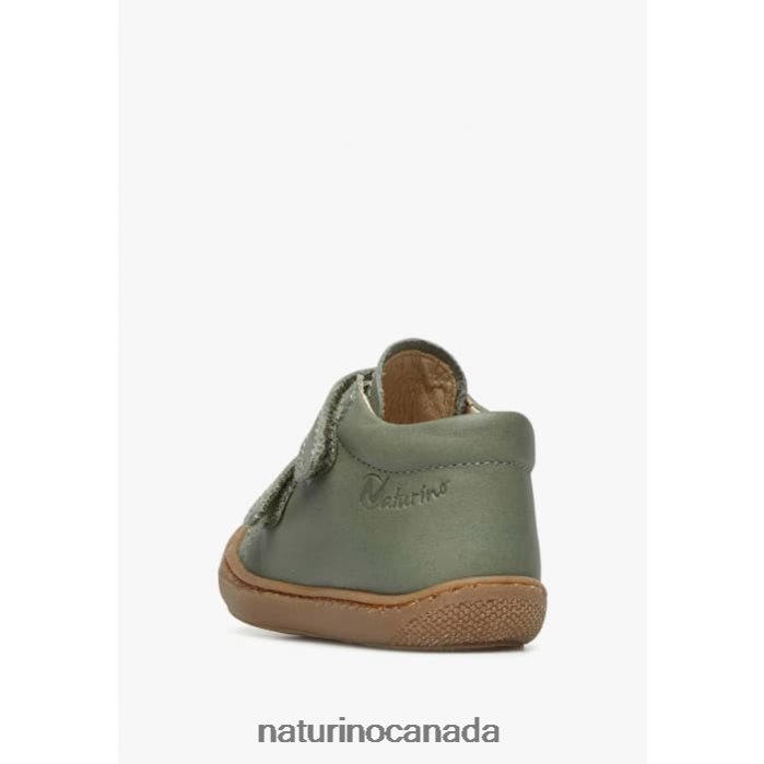 Kids COCOON VL Z2N0TL151 Naturino First Steps Shoes In Nappa Leather Light Green