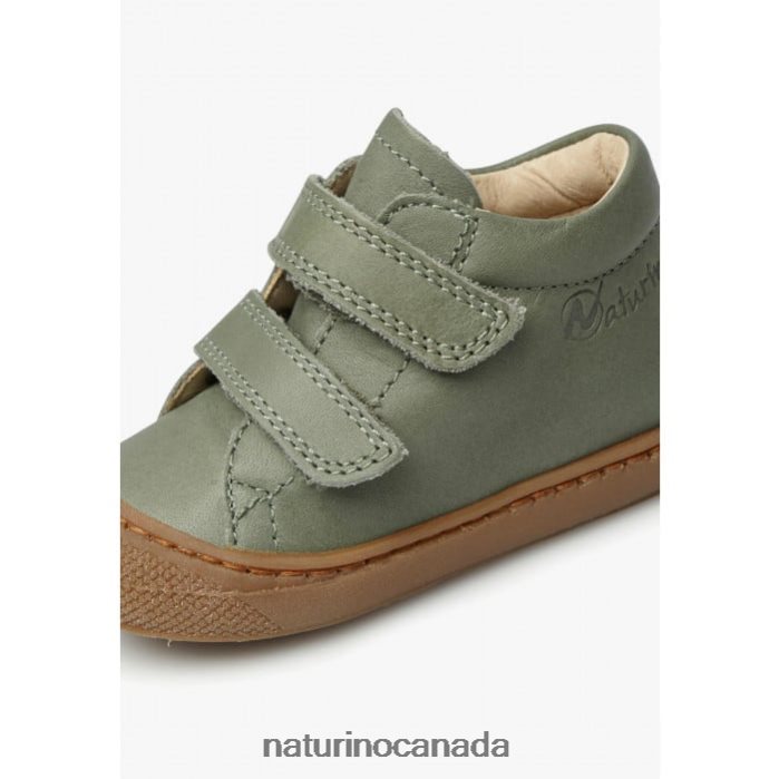 Kids COCOON VL Z2N0TL151 Naturino First Steps Shoes In Nappa Leather Light Green