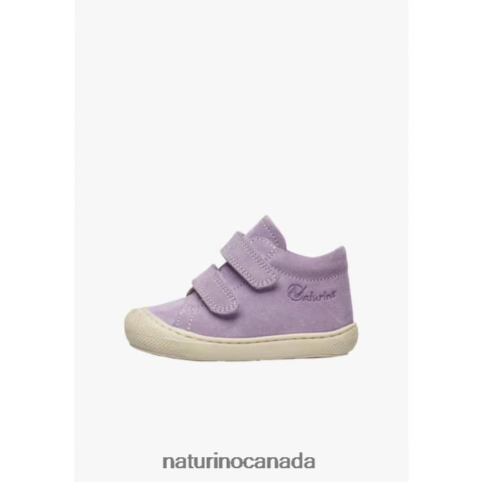 Kids COCOON VL Z2N0TL152 Naturino Suede First Steps Shoes Lilac