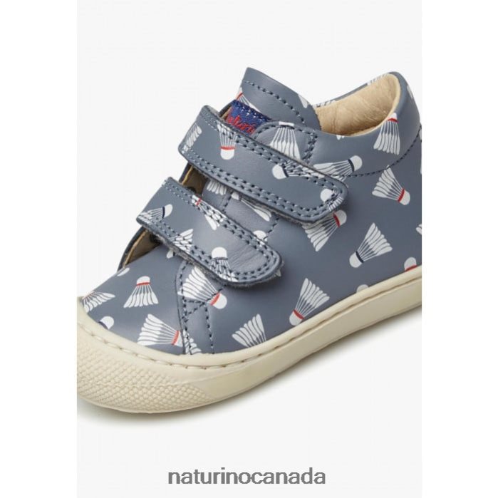 Kids COCOON VL Z2N0TL154 Naturino Leather First Steps Shoes Light Blue