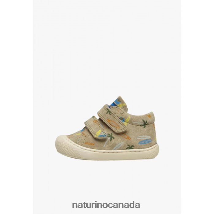 Kids COCOON VL Z2N0TL161 Naturino Suede First Steps Shoes Dove Grey