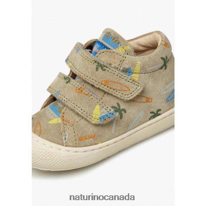 Kids COCOON VL Z2N0TL161 Naturino Suede First Steps Shoes Dove Grey