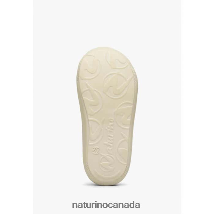 Kids COCOON VL Z2N0TL166 Naturino Fabric First Steps Shoes with Floral Print White