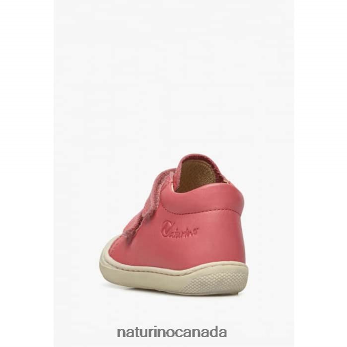 Kids COCOON VL Z2N0TL167 Naturino First Steps Shoes In Nappa Leather Coral