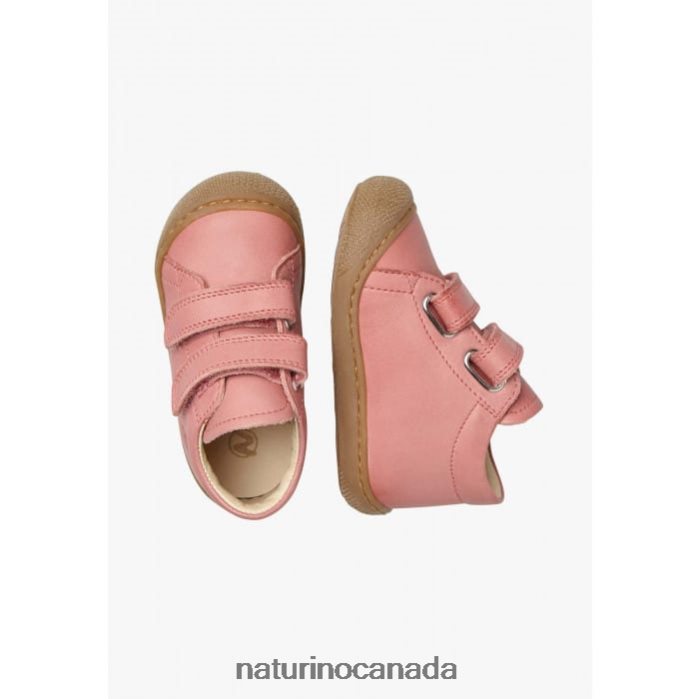 Kids COCOON VL Z2N0TL169 Naturino First Steps Shoes In Nappa Leather Bright Pink