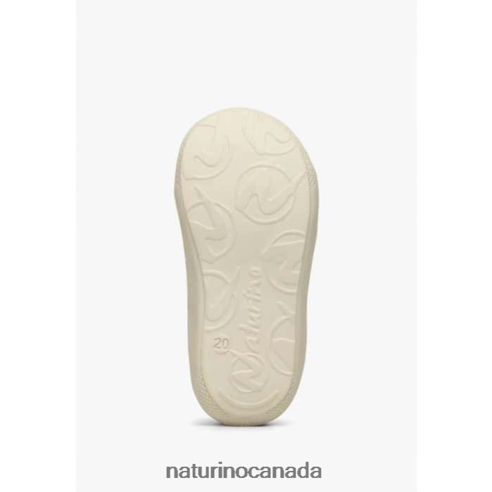 Kids COCOON VL Z2N0TL175 Naturino Ladybug Print Leather Toddler Booties Cream