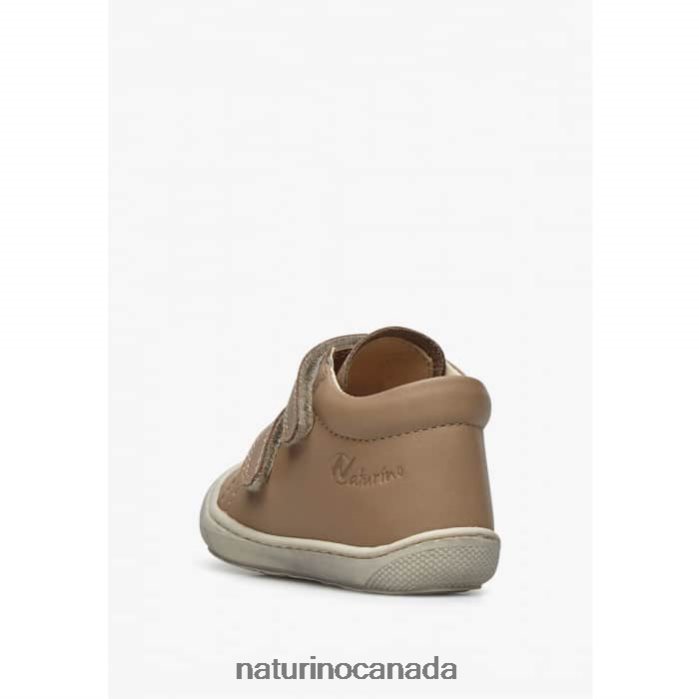 Kids COCOON VL Z2N0TL184 Naturino First Steps Shoes In Nappa Leather Dove Grey