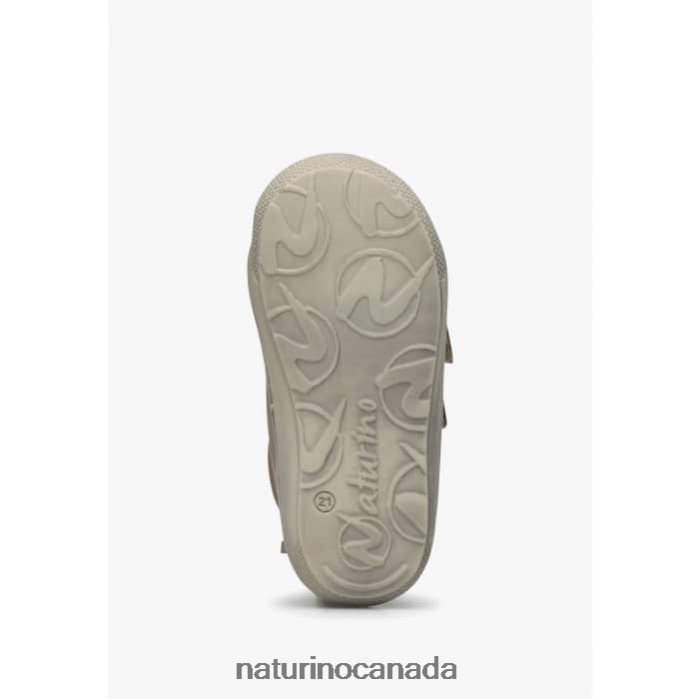 Kids COCOON VL Z2N0TL184 Naturino First Steps Shoes In Nappa Leather Dove Grey