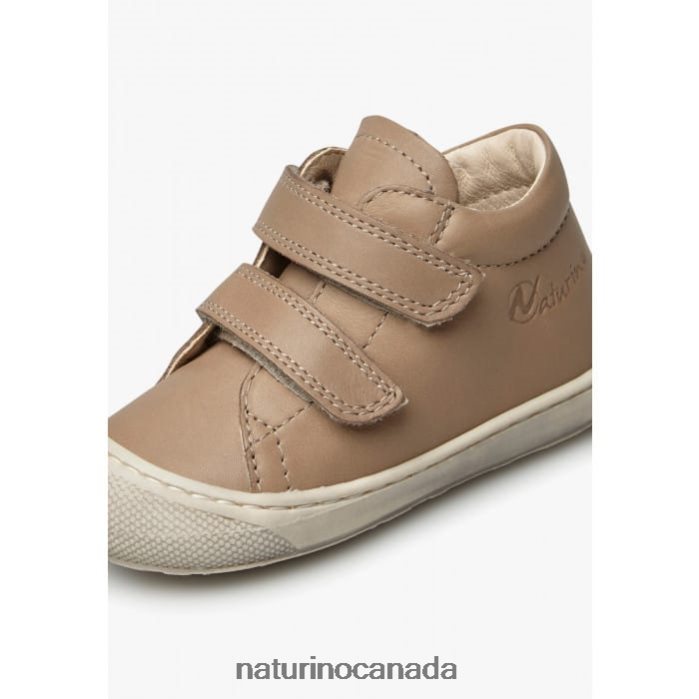 Kids COCOON VL Z2N0TL184 Naturino First Steps Shoes In Nappa Leather Dove Grey