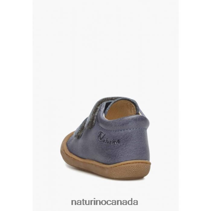 Kids COCOON VL Z2N0TL197 Naturino First Steps Shoes In Nappa Leather Light Blue