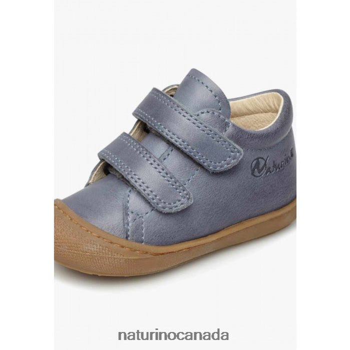 Kids COCOON VL Z2N0TL197 Naturino First Steps Shoes In Nappa Leather Light Blue